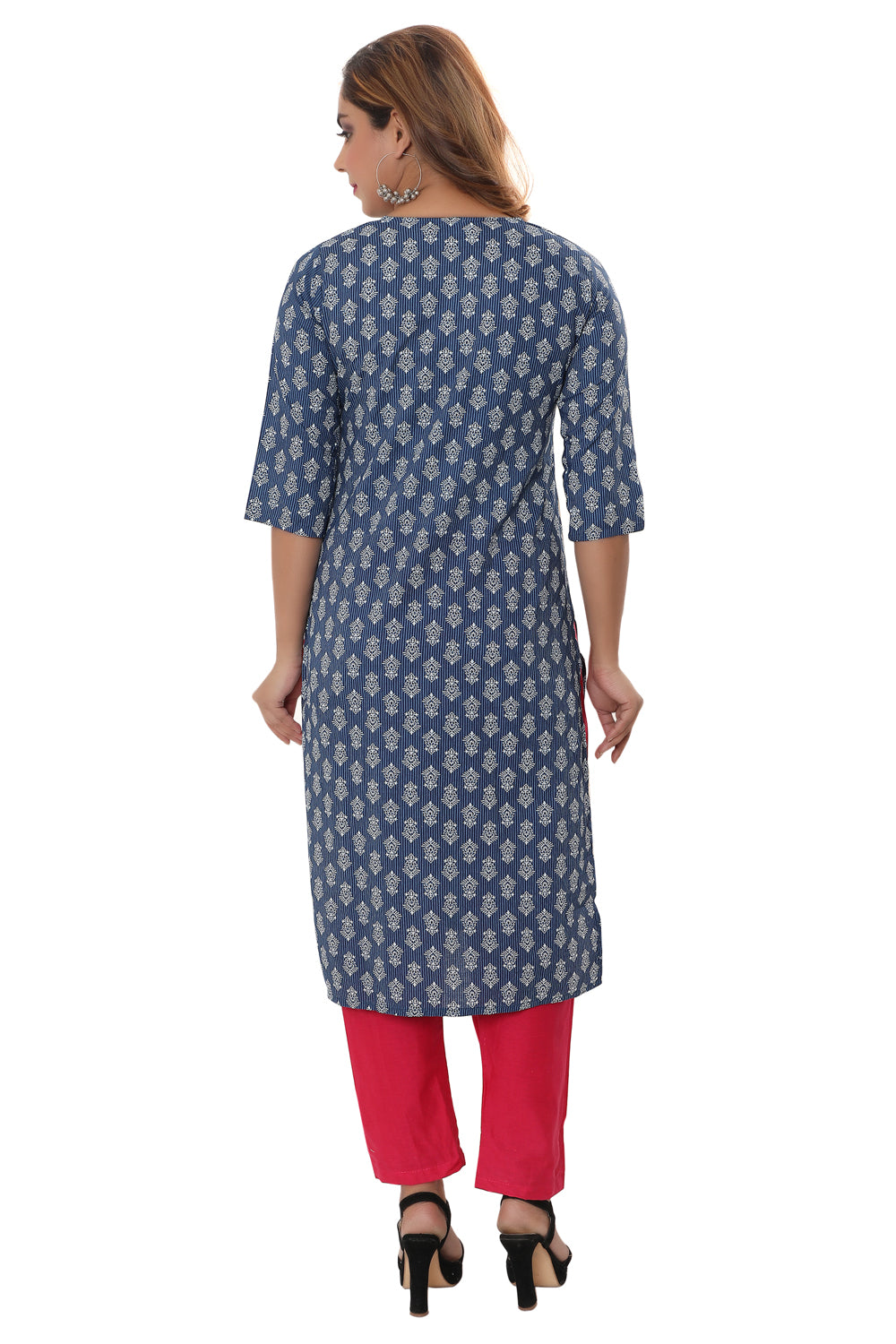 Cotton kurti & straight Pant set