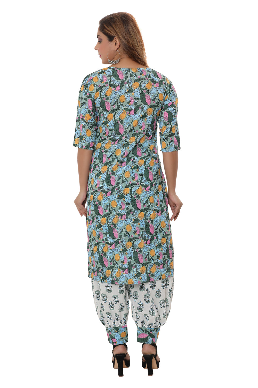 Designer heavy Cotton kurti with Afghani Dhoti