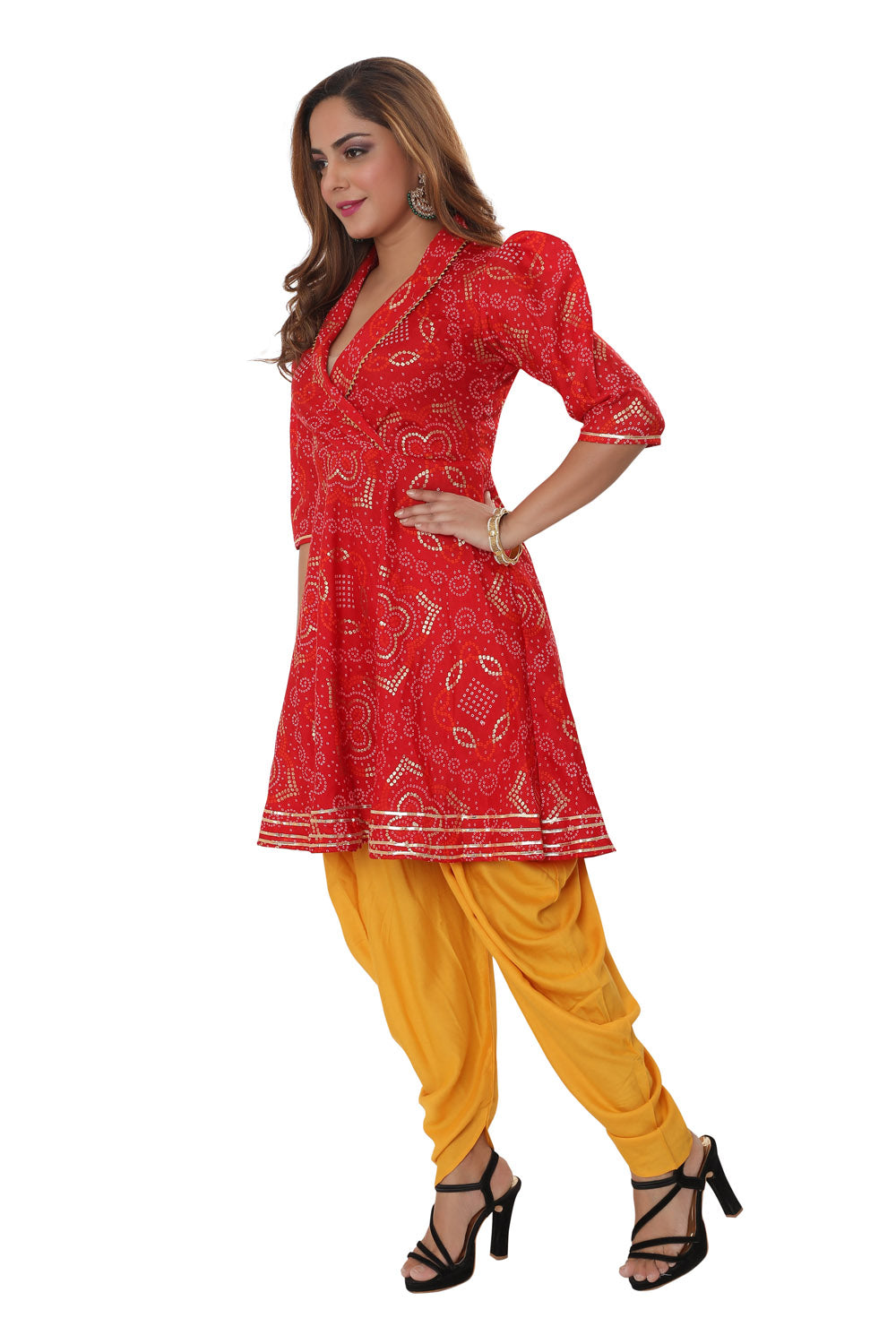 Designer Indo-western top & Dhoti set